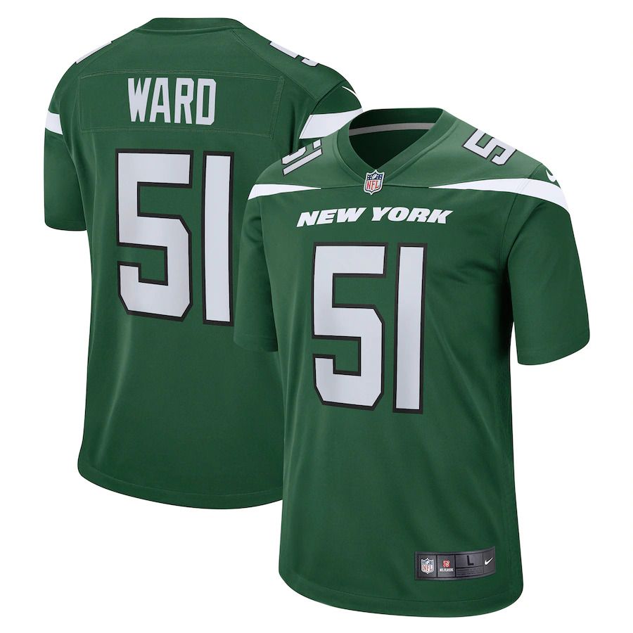 Men New York Jets #51 Tim Ward Nike Gotham Green Game NFL Jersey